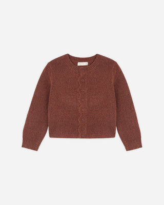 Scallop Cardigan Brick | Rylee + Cru