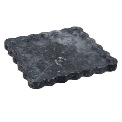 Ava Scalloped Marble Tray | Wayfair North America