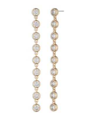 Linear Cubic Zirconia Drop Earrings, 2.25"L | Bloomingdale's (US)