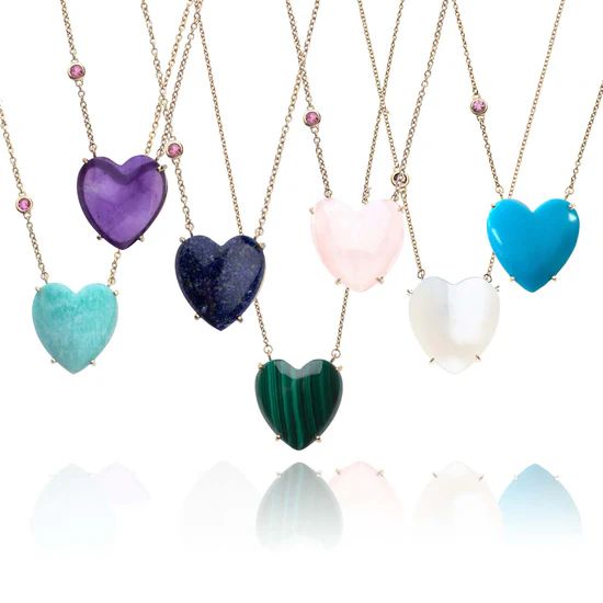 LOVE Carved Heart Necklace with Gold Setting SALE | Jane Win