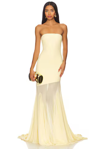 Dahlia Gown in Butter Yellow | Revolve Clothing (Global)