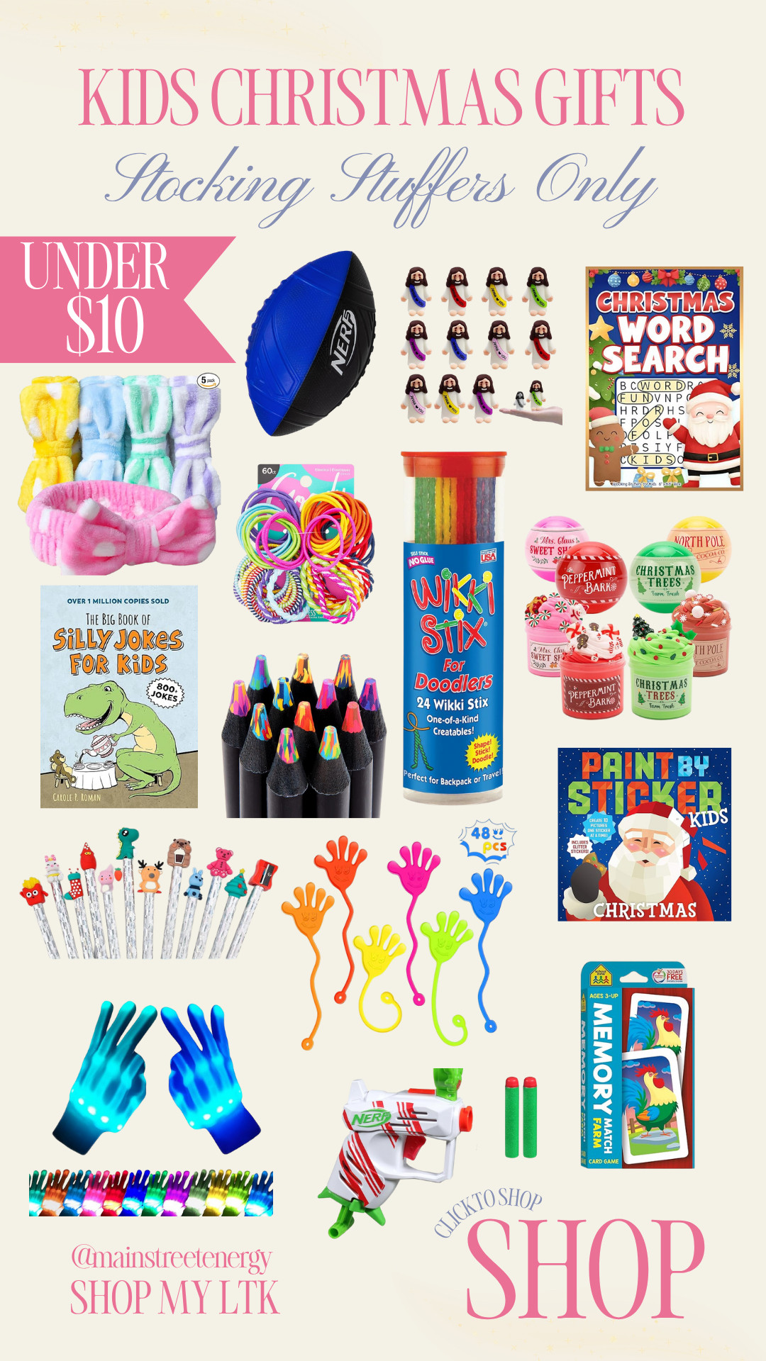 Kids Christmas Gifts- Holiday Stocking Stuffers Under $10 for Kids on Amazon 

 #LTKCyberWeek #LTKGiftGuide #LTKHoliday