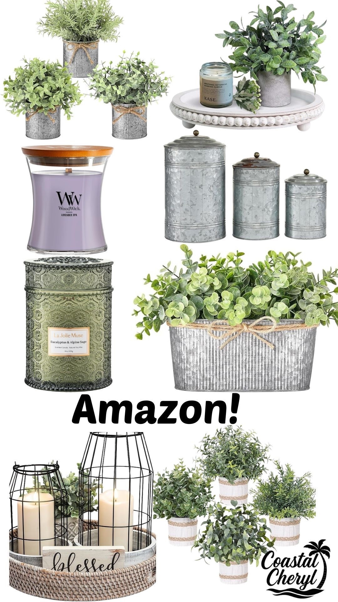 Check out these farmhouse finds! #amazon #farmhouse #fauxplants