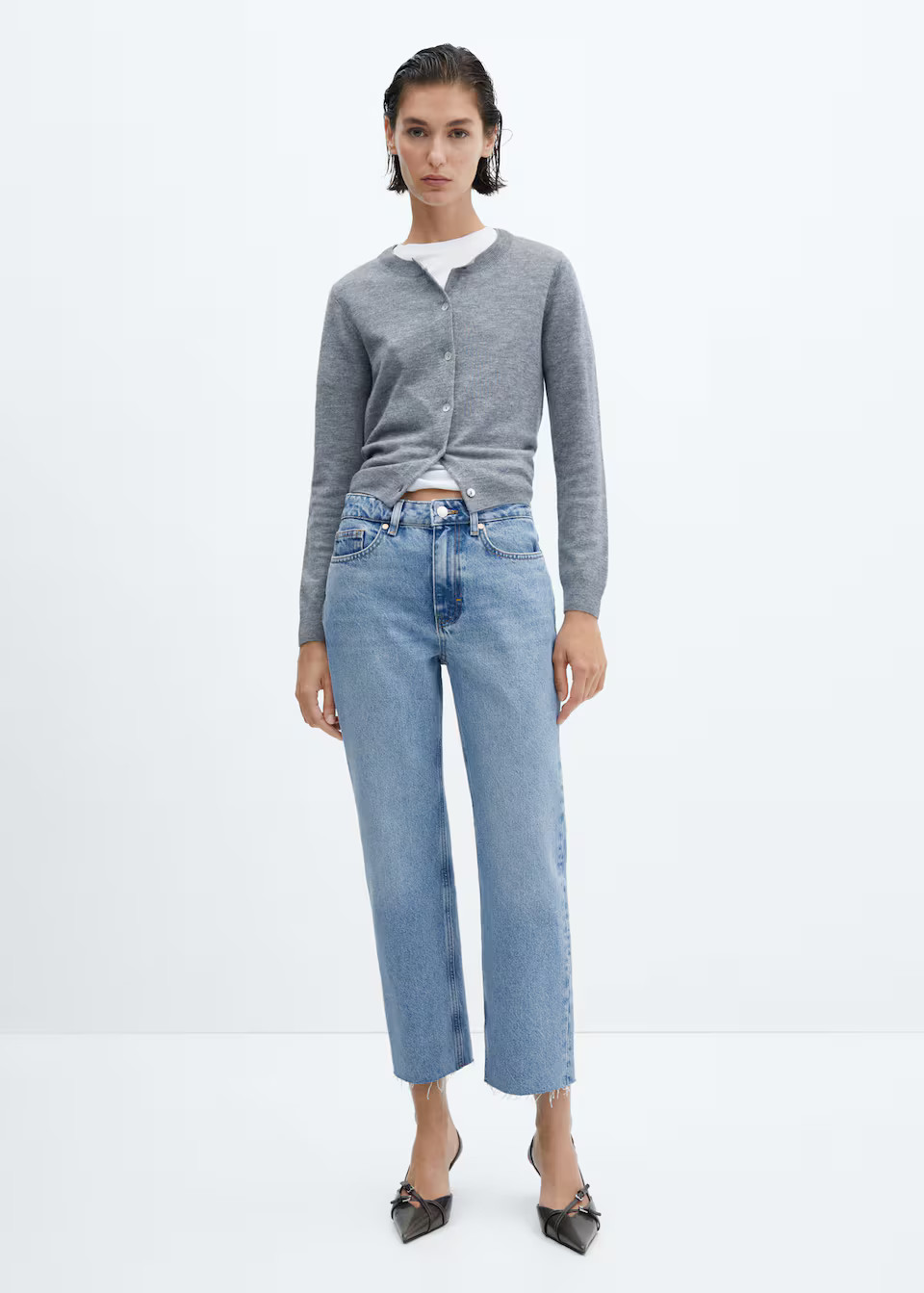 High waist straight jeans -  Women | Mango USA | MANGO (US)