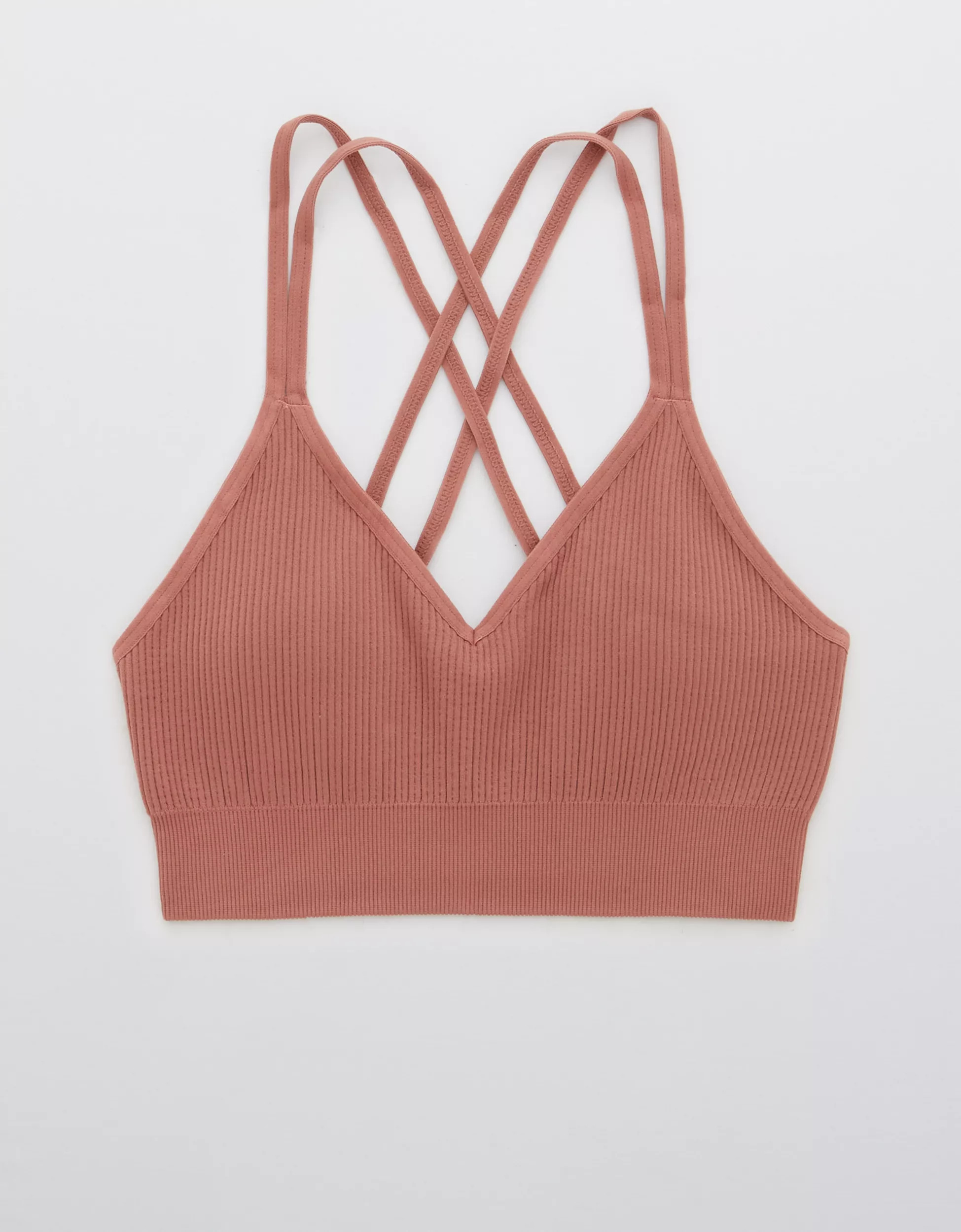 Aerie Seamless Strappy Padded Bralette | American Eagle Outfitters (US & CA)