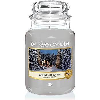 Yankee Candle Duftkerze im Glas (Große Kerze im Glas), Candlelit Cabin, Alpine Christmas Collect... | Amazon (DE)
