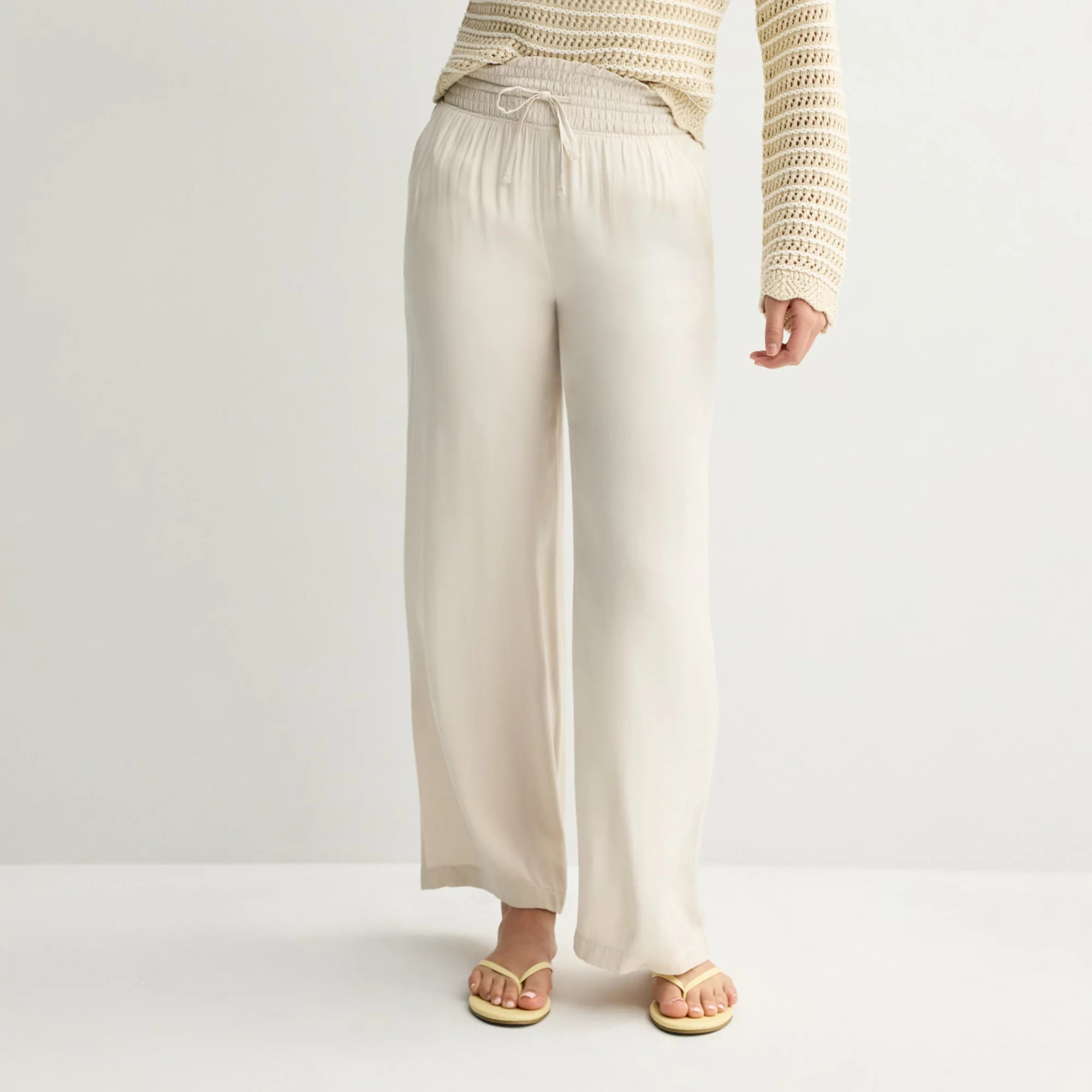 Juniors' SO® High-Rise Smocked Wide Leg Pants | Kohl's