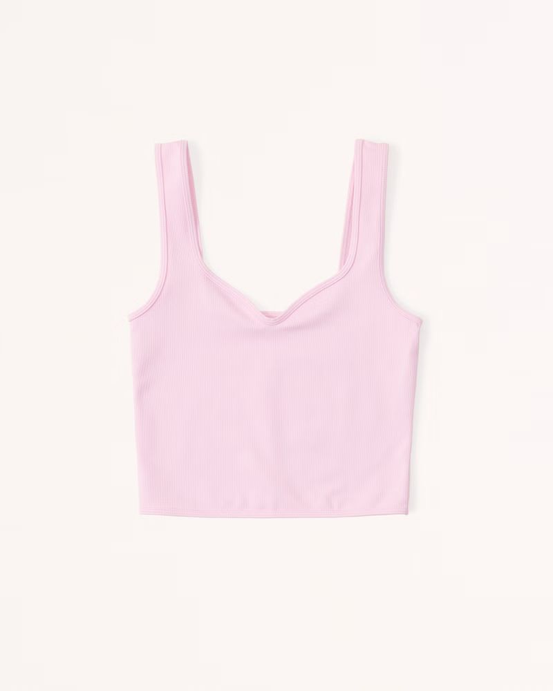 Cropped Sweetheart Rib Top | Abercrombie & Fitch (US)