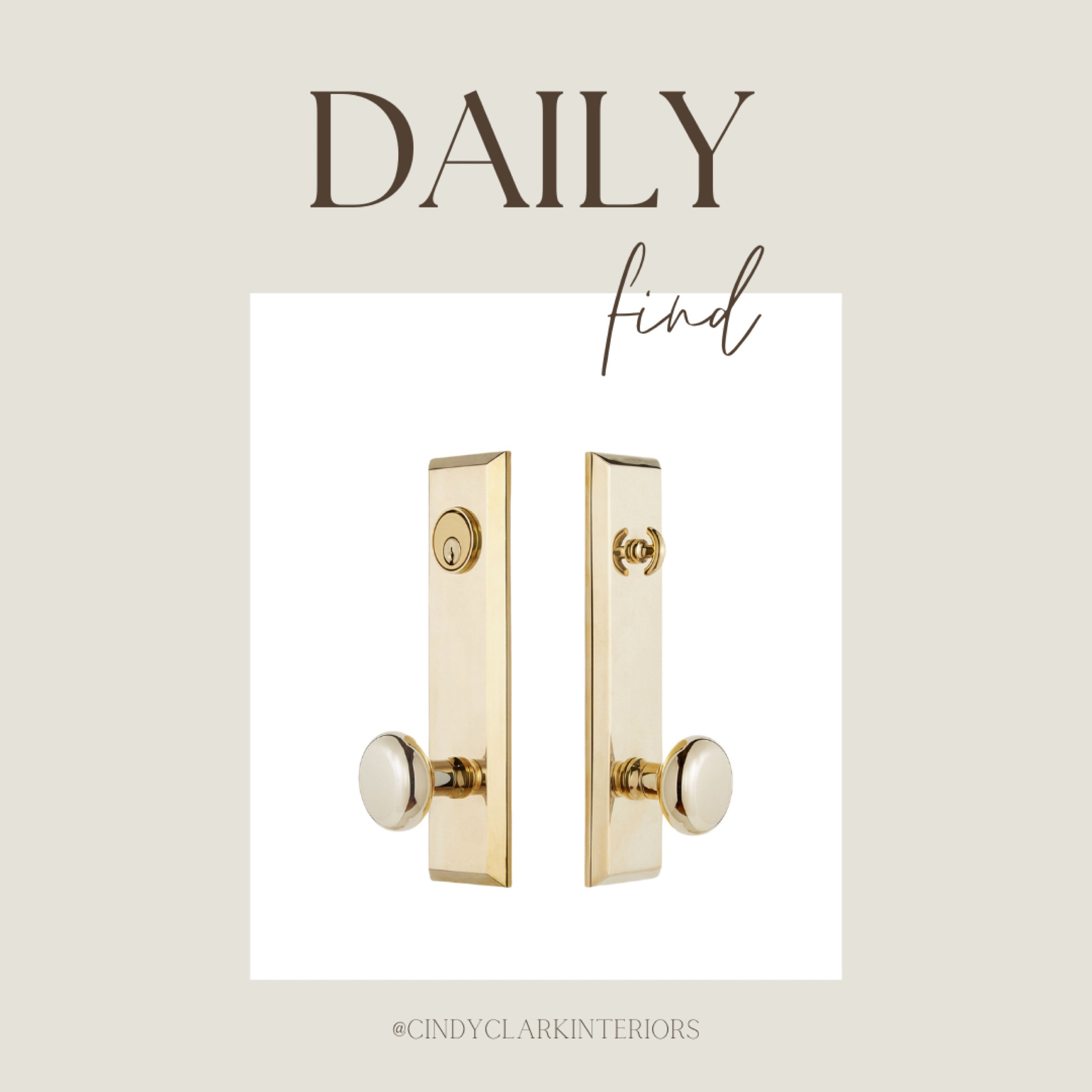 Our new exterior door handle! I love the brass finish and the knob style is far superior in my opinion 😍

#LTKHome #LTKStyleTip