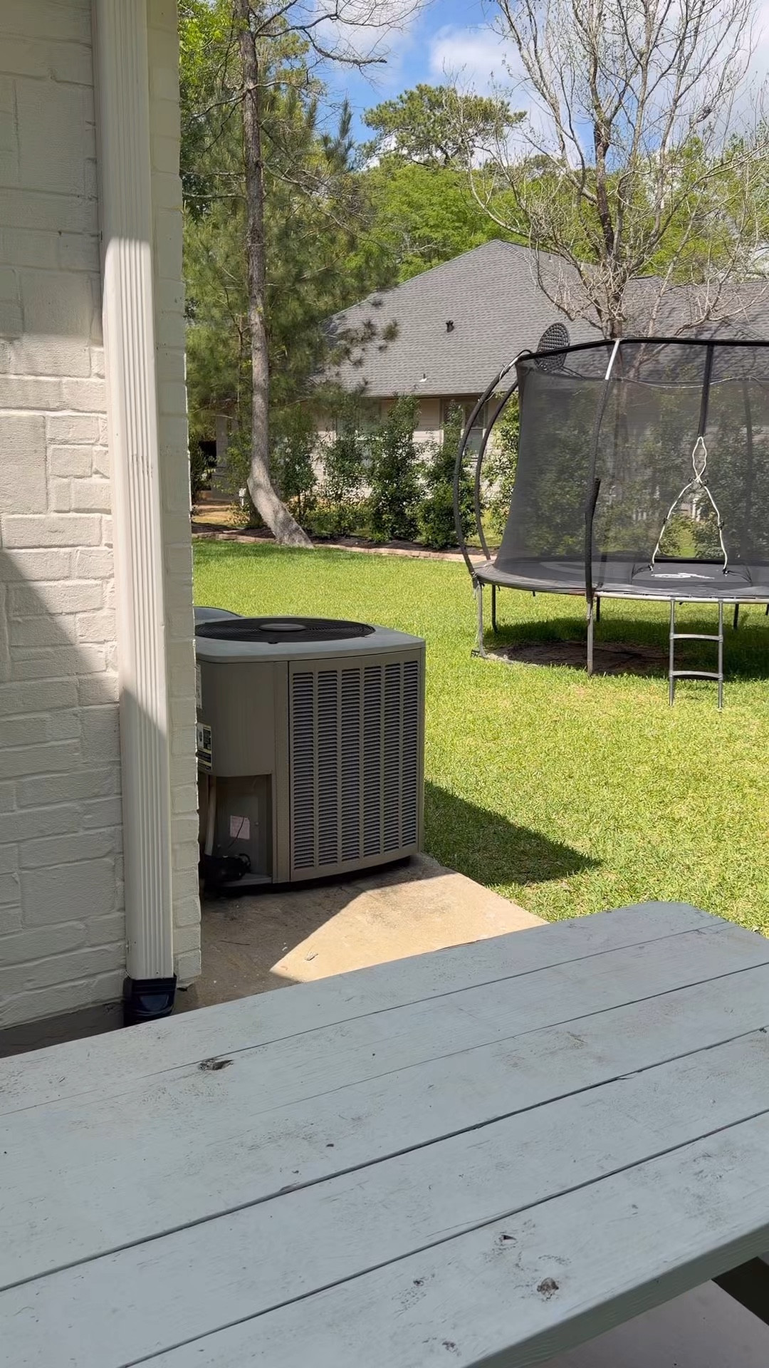 I did not like seeing the sides of the AC unit when I was relaxing on my bed swing!!! I saw @homeofuandme share this idea and I did it right away! I think I even ended up with the exact same planters 😂 

#LTKHome #LTKSeasonal