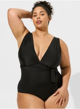 Wireless Multi Way Bust Tie One Piece Swimsuit | Torrid (US & Canada)