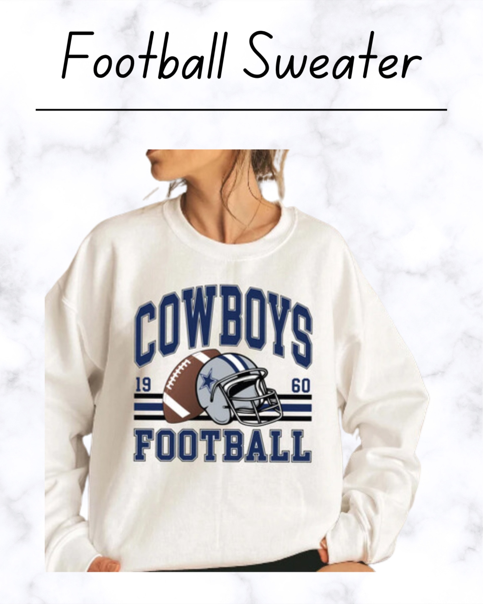 Check out this football sweater on Etsy

NFL sweatshirt, nfl sweater, football sweatshirt, football game day outfit, football outfit, football jersey, football game, football shirt, football game day, football party, fashion, Dallas Cowboys 

#LTKautumn #LTKgiftguide #LTKstyletip