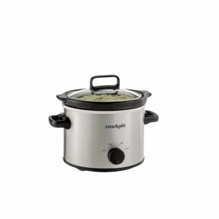 Crock-Pot 2qt Manual Slow Cooker - Stainless Steel: 3 Settings,Stay-Cool Handles, Dishwasher-Safe... | Walmart (US)
