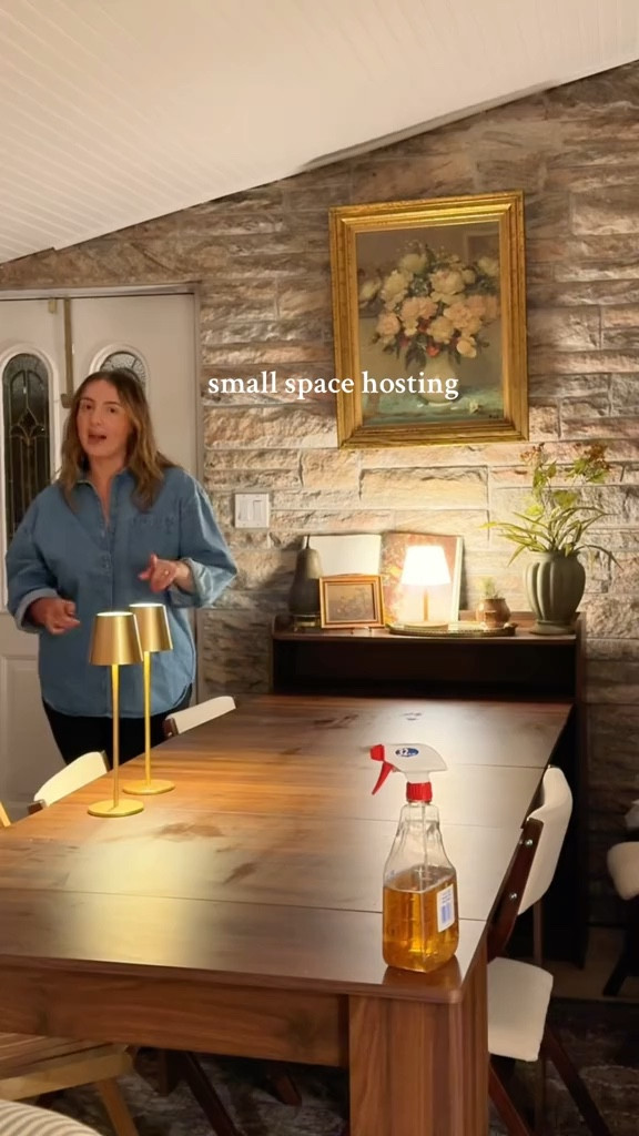 The best table for small space hosting! It has removable panels to extend and remove as needed depending on your space! And I love that it has a shelf for me to add some decor as well. 

#LTKHoliday #LTKHome