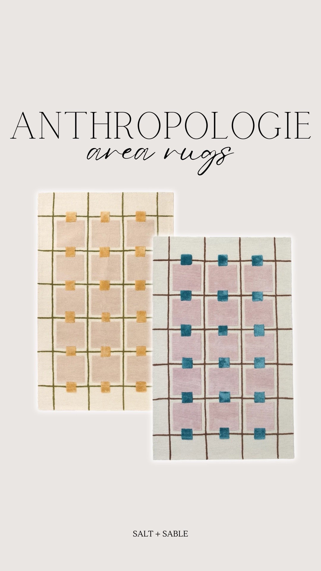 Love these chic and unique area rugs from Anthropologie 😍 What room in your home would you add these to? 

Large area rugs, area rugs on carpet, dining room area rugs, bedroom area rug, checkered area rug, geometric area rug 

#LTKHome