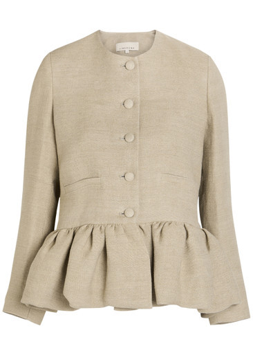 Peplum-hem linen jacket | Harvey Nichols
