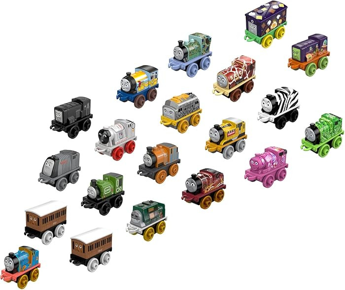Thomas & Friends Toy Trains MINIS 20 Pack of Miniature Push-Along Engines & Railway Vehicles for ... | Amazon (US)