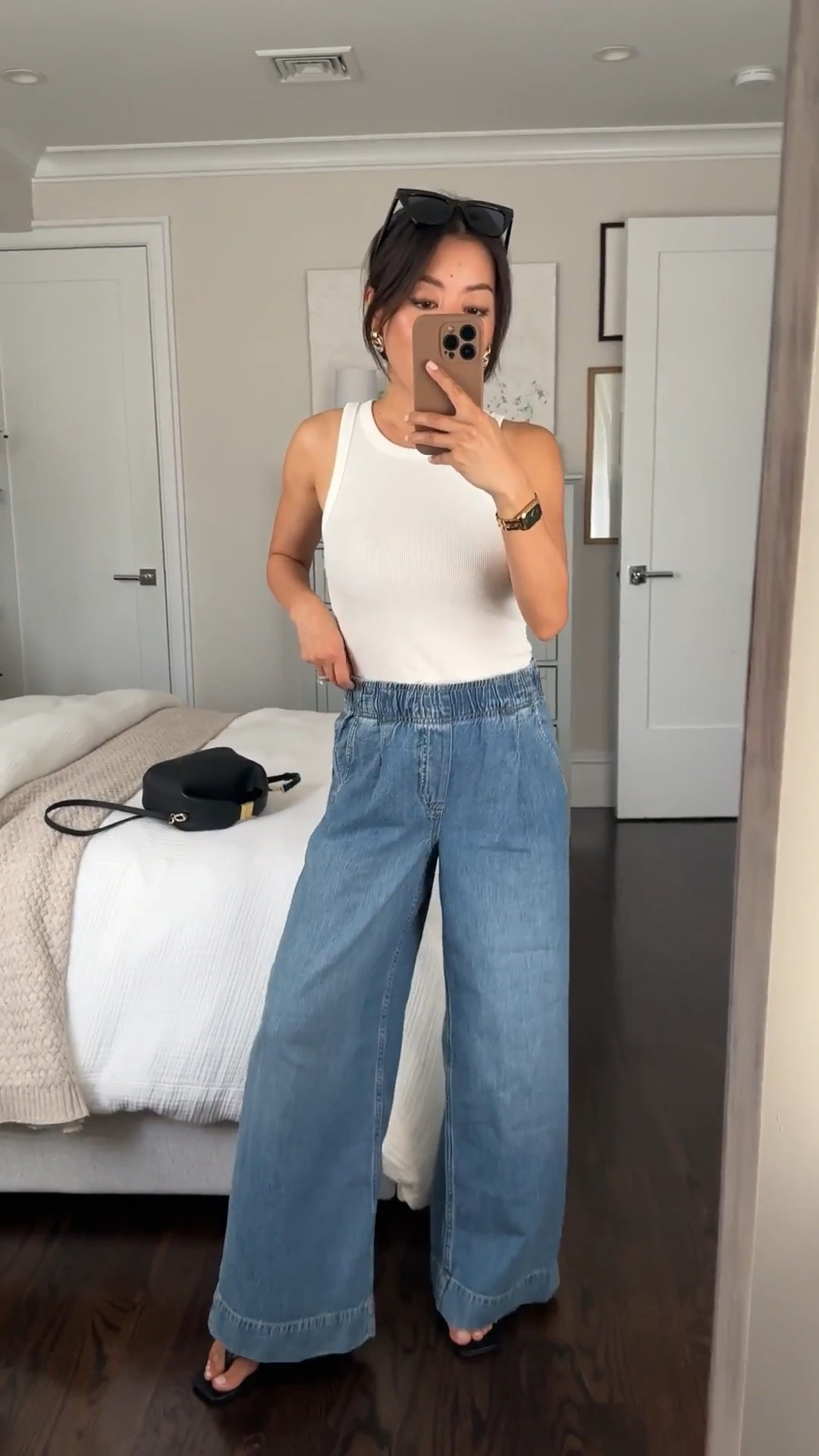 Gap’s Friends & Family sale is here with up to 40% off! These relaxed pull on jeans are back in petites and very comfy.
@Gap #GapPartner #howyouweargap 

• Gap Pull on style jeans Xs petite fits pretty loose on me (I tightened the drawstring waist). 14” across the stretch waistband, 28” inseam. 

• Gap white rib tank Xs petite 

Petite friendly outfits, sweatpants jeans, spring outfits

#LTKFindsUnder100 #LTKStyleTip #LTKPetite