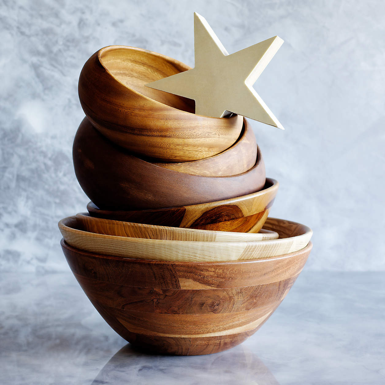 Carson 12" Acacia Wood Salad Serving Bowl + Reviews | Crate & Barrel | Crate & Barrel