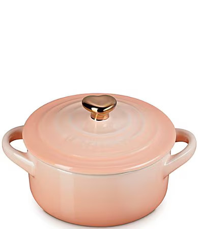 Le Creuset Mini L'Amour Collection Mini Round Cocotte With Gold Heart Knob - Peche | Dillard's
