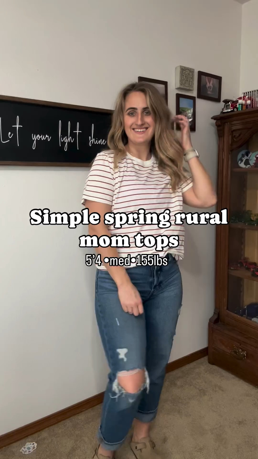 Simple but flowly casual spring rural mom tops! 
Sized up to a Large in all tops
Wearing a size 10 in jeans 
All linked 

#LTKstyletip #LTKmidsize #LTKSeasonal
