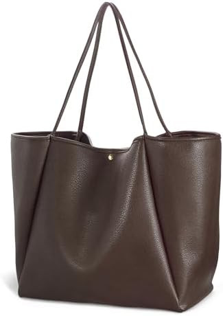 Oversize Pu Leather Tote Women Weekender Bag Shopper Handbag Travel Purse | Amazon (US)