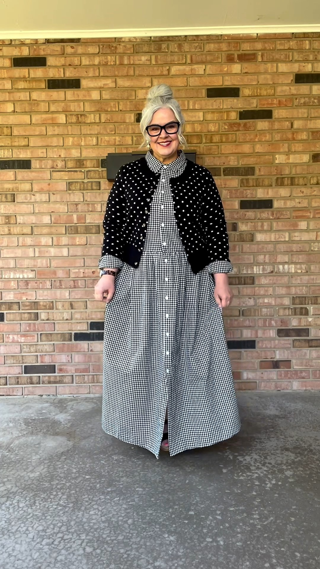 This dropped waist cotton gingham dress is incredibly cute and comfy. I’m a size 16, 215 lbs, 5’2 wearing XXL 
#over50style #over50fashion #DopamineDressing #over50club #ootd

#LTKOver40 #LTKootd #LTKMidsize