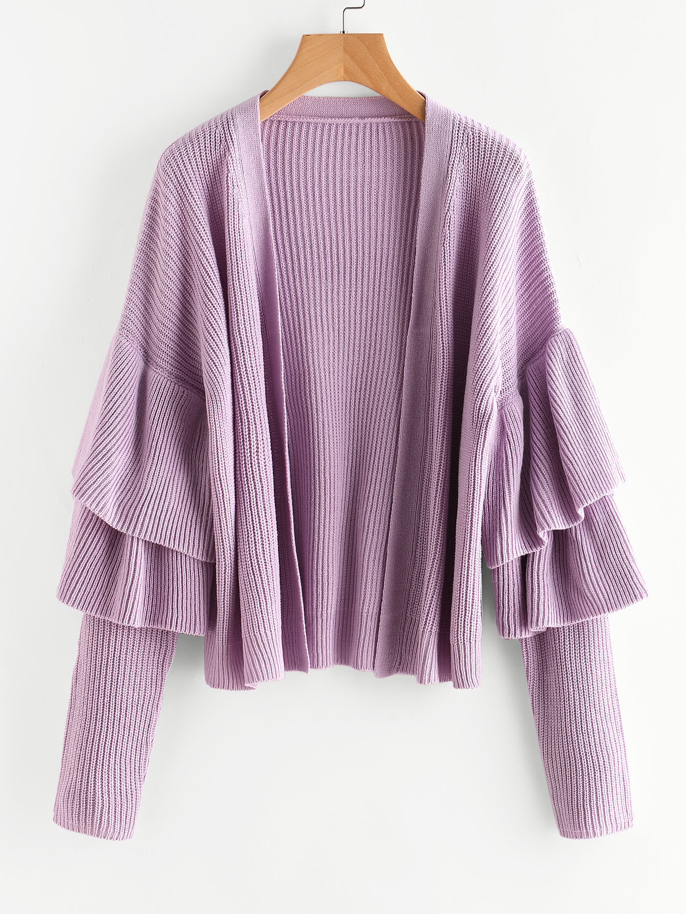 Layered Frill Trim Cardigan | SHEIN