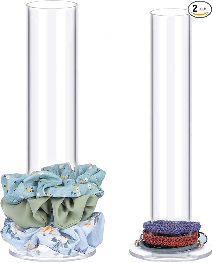 2PCS Acrylic Scrunchie Holder Organizer,Hair Ties Display stand,Organizer for Bracelets Bangle Wa... | Amazon (US)