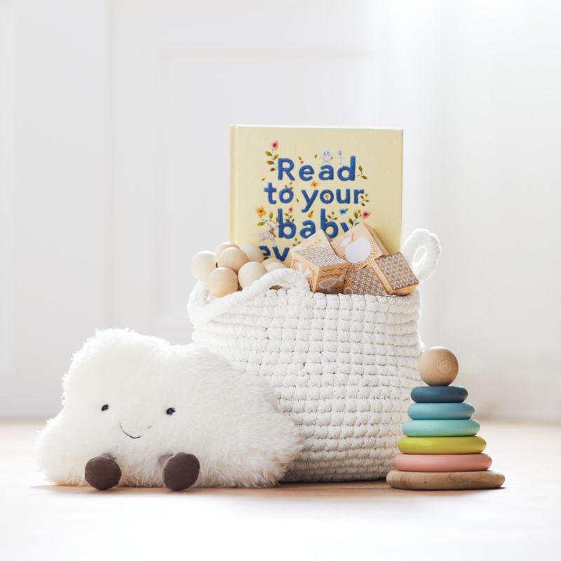 Baby's First Easter Basket with Cotton Rope Bin Bundle | Crate & Kids | Crate & Barrel