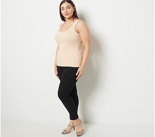 Girl With Curves Knit Essential Reversible Cami - QVC.com | QVC