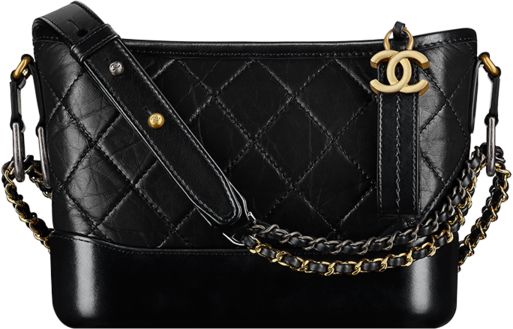 Chanel Gabrielle Hobo Diamond Gabrielle Quilted Aged/Smooth Small Black | StockX 