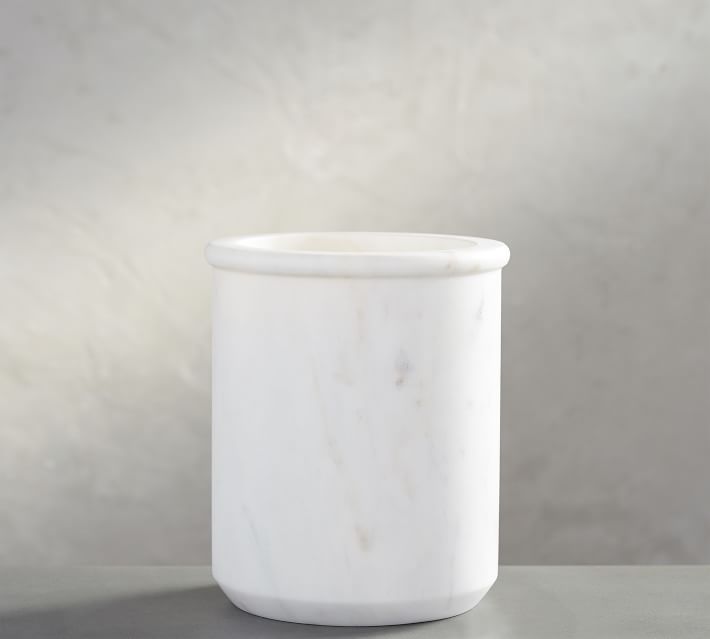 White Marble Kitchen Utensil Holder | Pottery Barn (US)