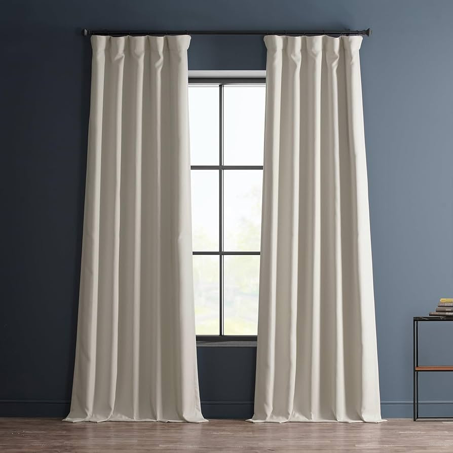 HPD Half Price Drapes Faux Linen Room Darkening Curtains - 84 Inches Long Luxury Linen Curtains f... | Amazon (US)