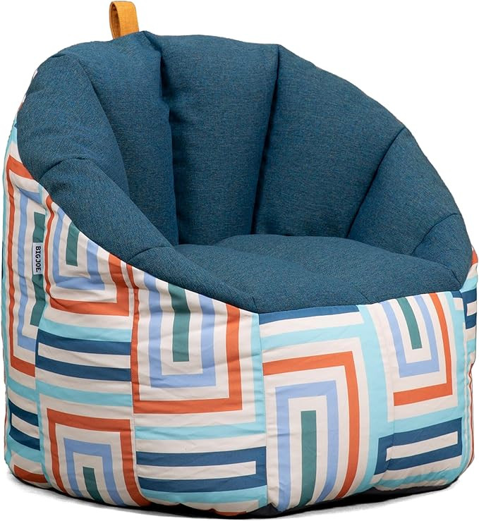 Big Joe Milano Patio Outdoor Weatherproof Bean Bag Chair, Lakeshore/Aqua Glass Block Intertwist/S... | Amazon (US)