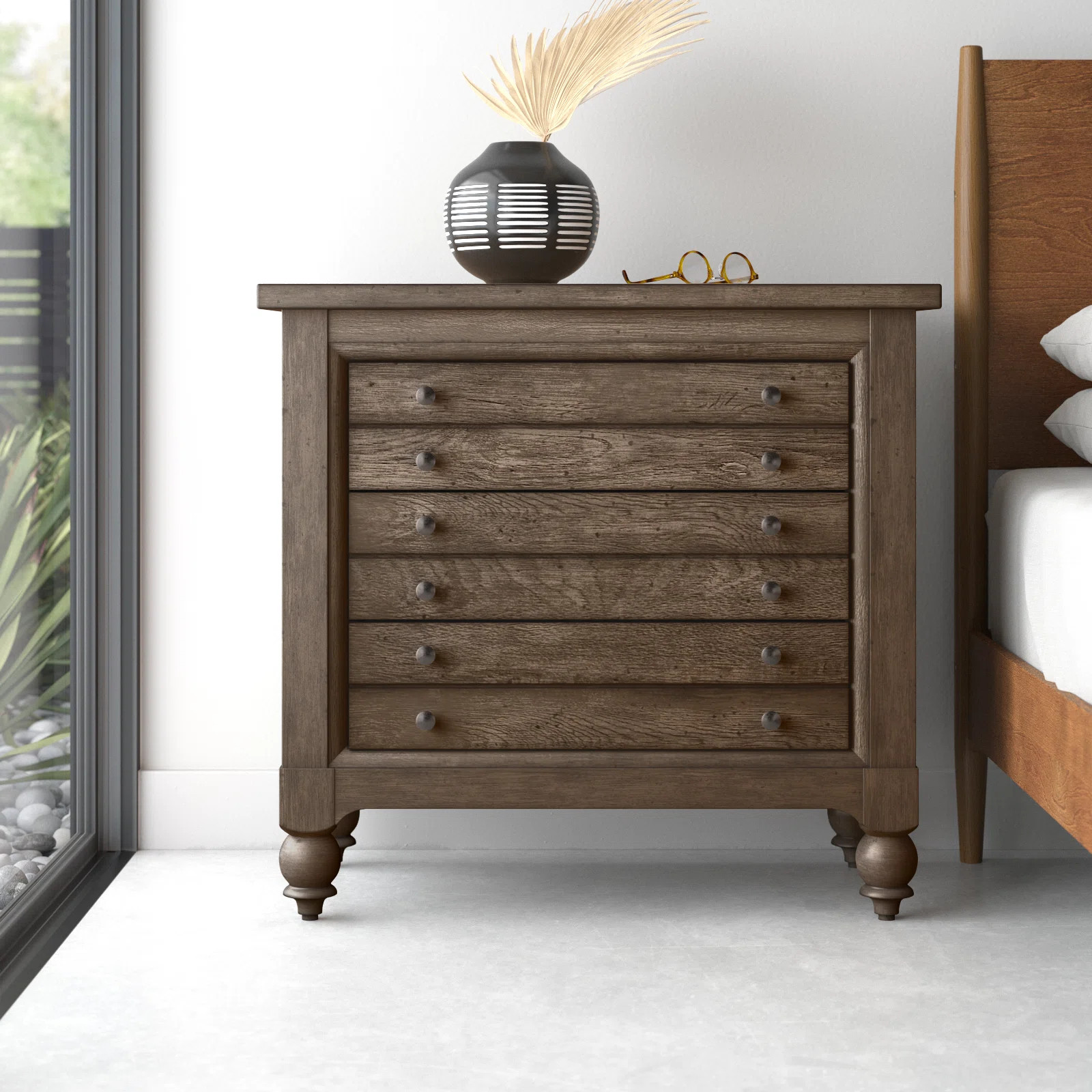 Lark Manor™ Aisja 3 Drawer Nightstand "& Reviews" | Wayfair | Wayfair North America