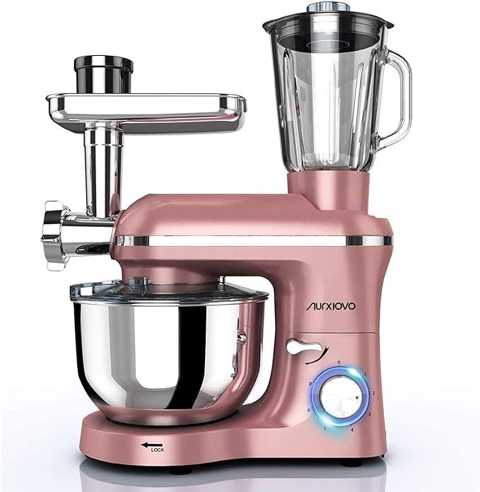 Nurxiovo Pro 3 in 1 Stand mixer Electric 850W Kitchen Food Mixer with 6 Speed and Pulse, Home mix... | Amazon (US)