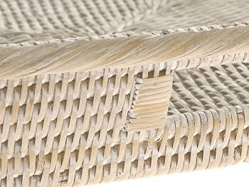 Amazon.com: KOUBOO La Jolla Rattan Square Serving Baskets & Trays -Table Tray, Organize Your Home, Storage Tray for Kitchen, Dining & Coffee Tables, White Wash : Home & Kitchen | Amazon (US)