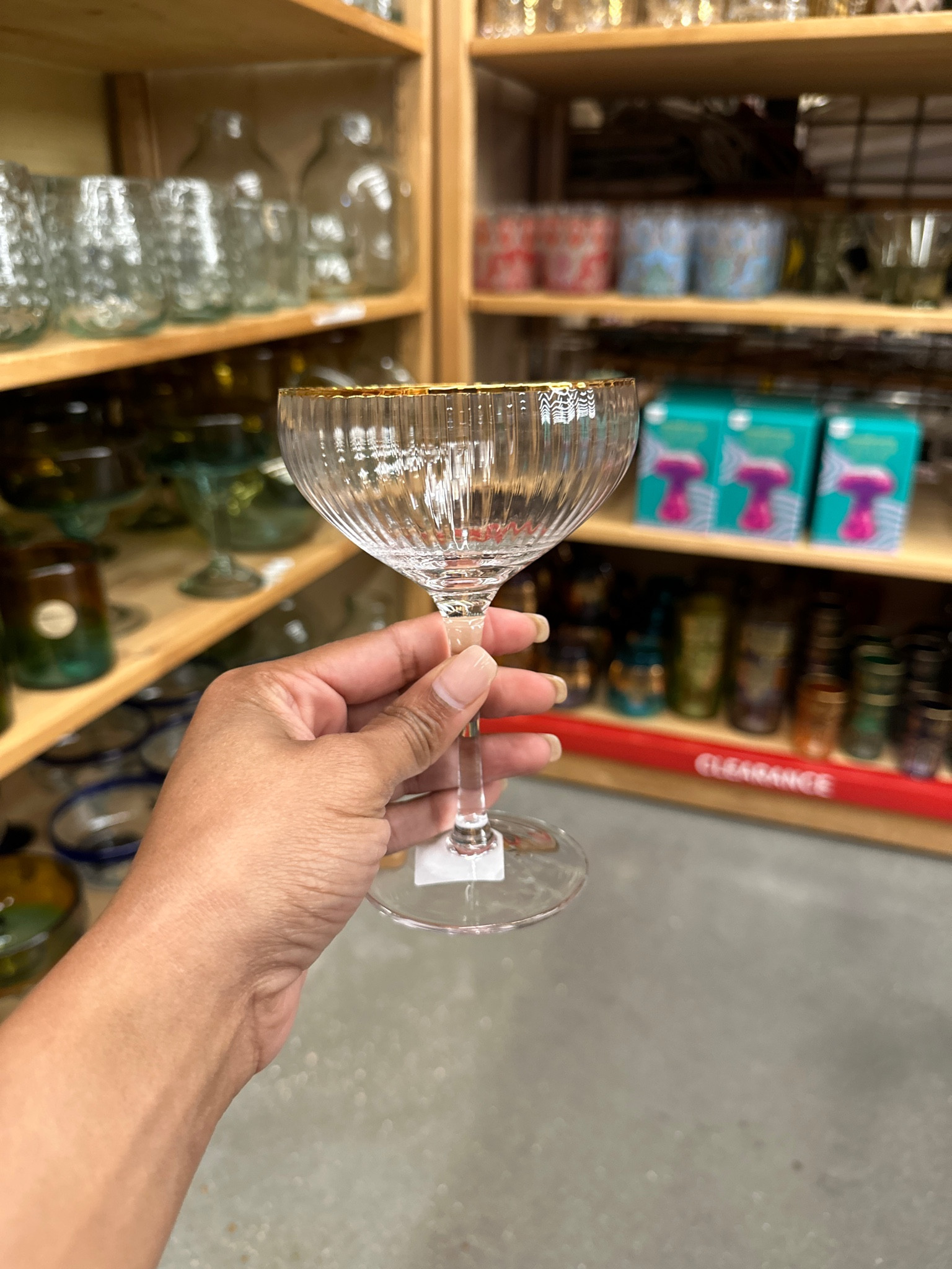 The cutest little coupe glass you ever did see 😍 at World Market. 

#LTKHome #LTKFindsUnder100 #LTKFindsUnder50