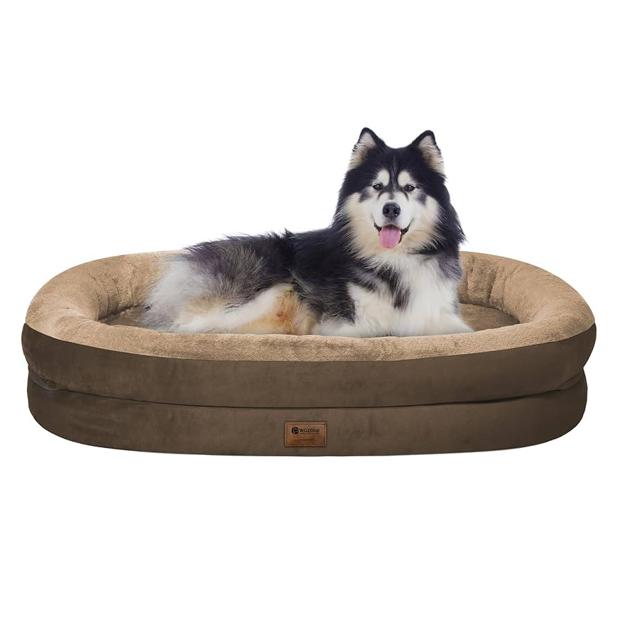 Orthopedic Waterproof Large Dog Bed: Memory Foam Washable Dog Bed with Bolsters - XXL Orthopedic ... | Amazon (US)