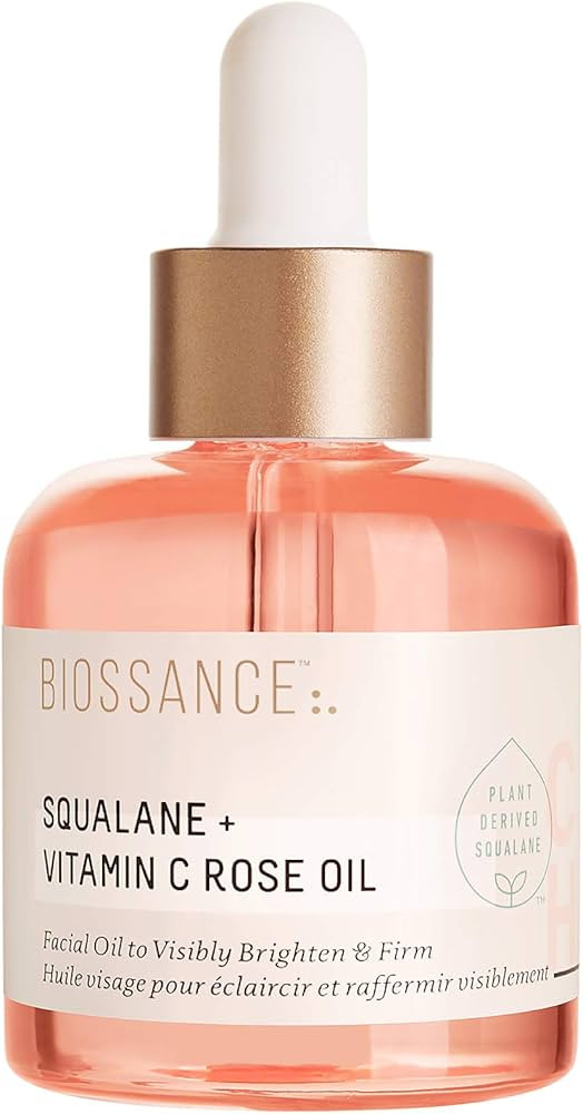 BIOSSANCE Squalane + Vitamin C Rose Oil, Advanced Facial Oil - Brightening, Firming, and Hydratin... | Amazon (US)