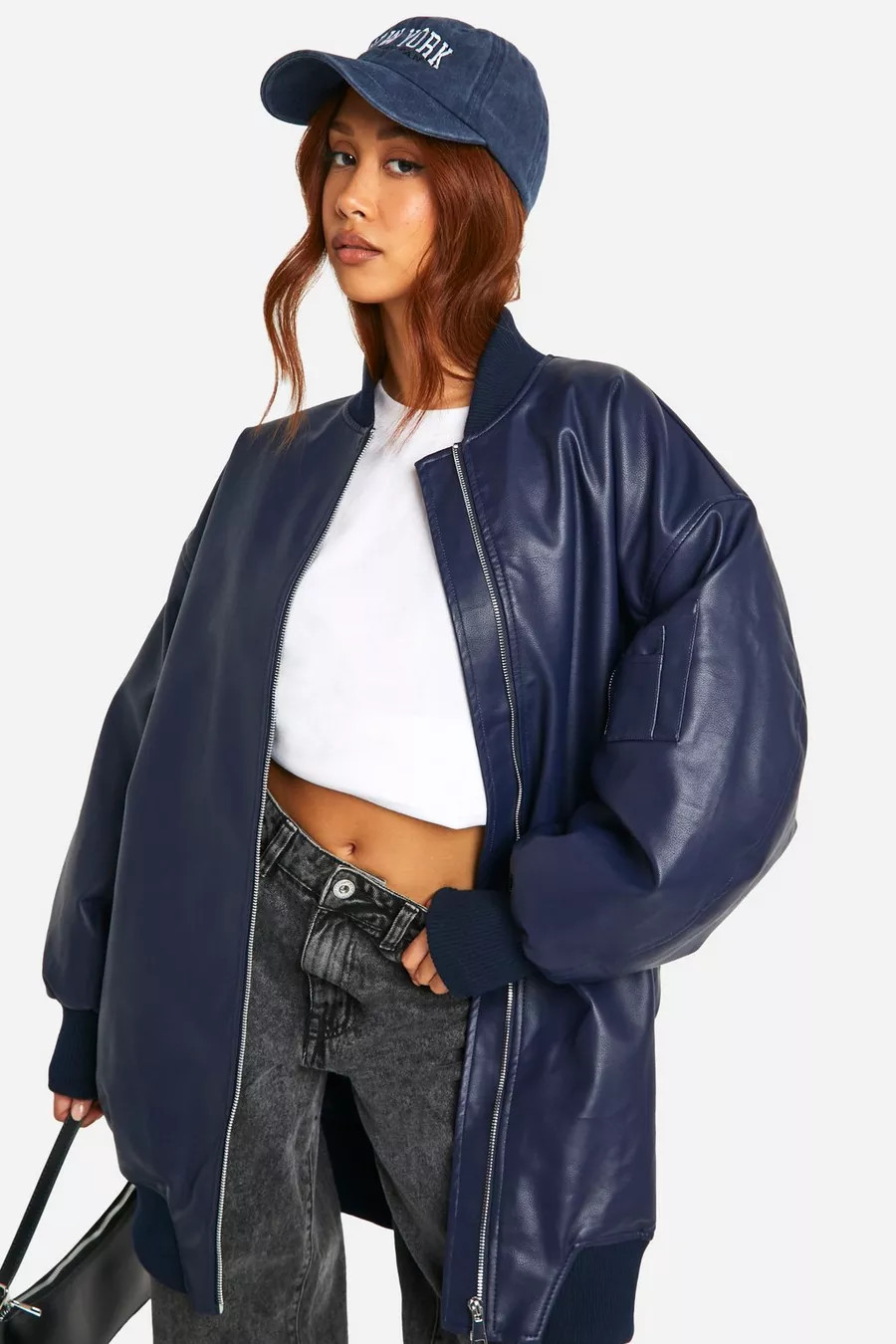 Giacca Bomber lunga oversize | Boohoo.com (IT)