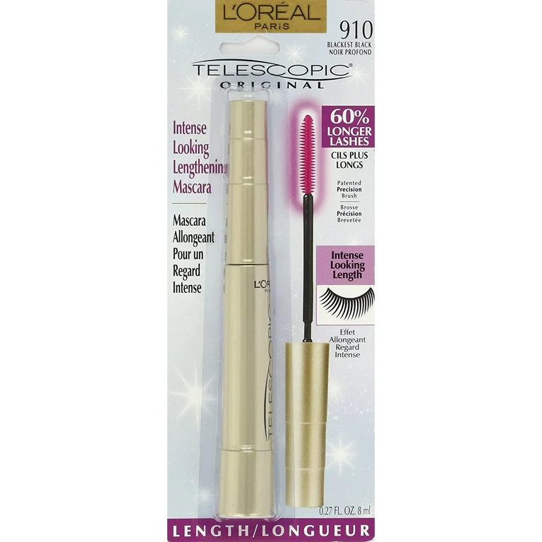 L'Oreal Paris Telescopic Mascara, Blackest Black [910] 0.27 oz | Walmart (US)