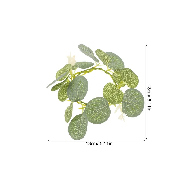 DEEPCRAFF 12Pcs Greenery Eucalyptus Napkin Rings for Wedding Garden Party Table Decoration | Walmart (US)