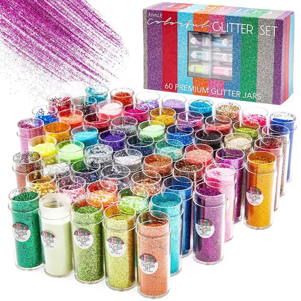Multicolor Glitter Shaker Set for Art and Crafts (0.35 oz, 60-Pack) | Target
