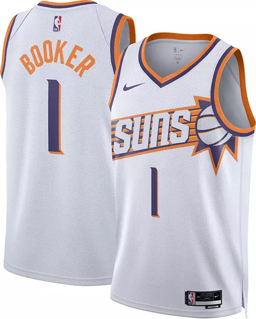 Nike Men's Phoenix Suns Devin Booker #1 Dri-FIT Association Swingman Jersey | Dick's Sporting Goods