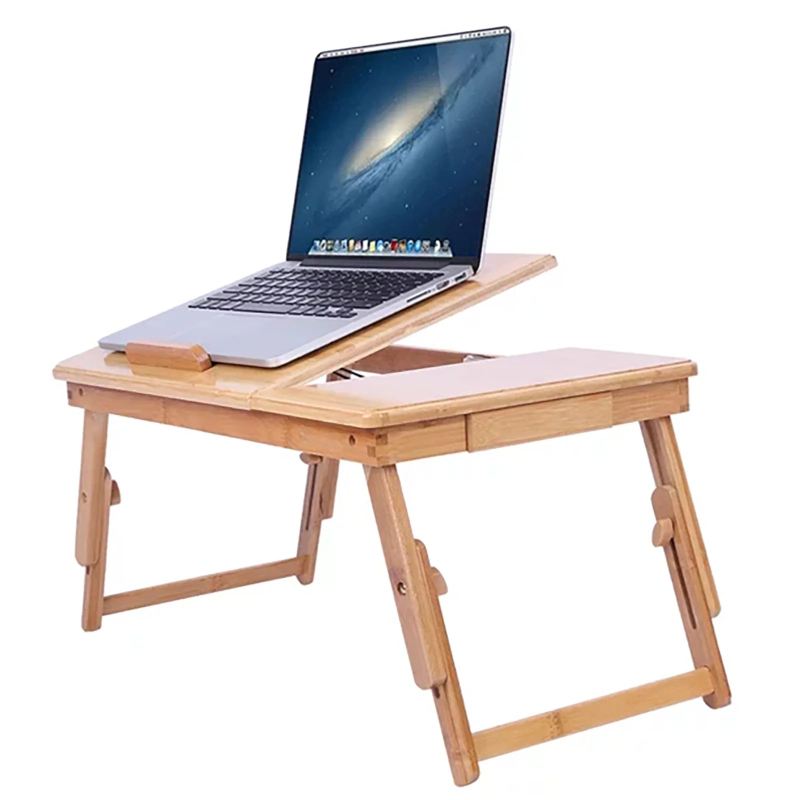 Semfri Bed Tray Table and Laptop Desk (Bamboo) Tilting Surface for Reading Tablets Serving and Ea... | Walmart (US)