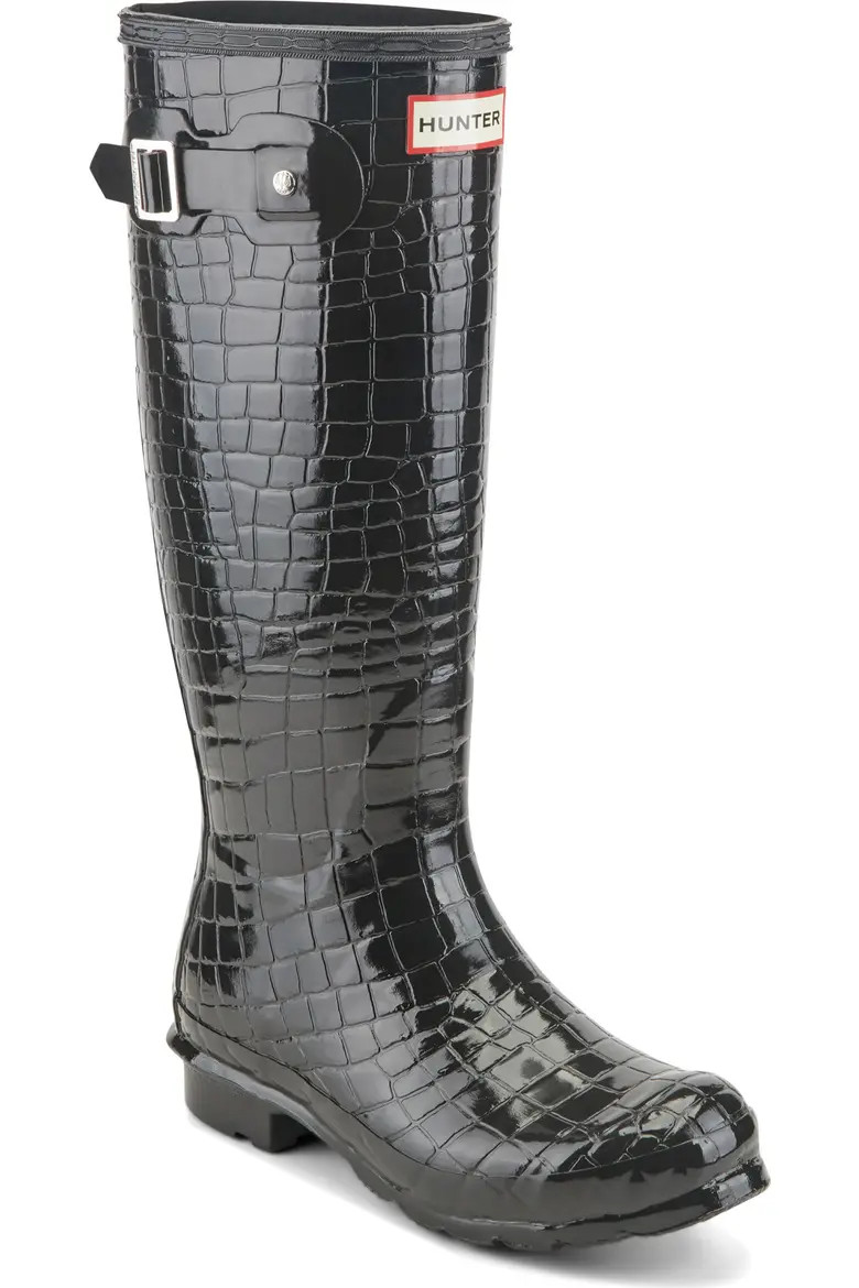 Hunter Original Tall Rain Boot in Black at Nordstrom, Size 5 | Nordstrom