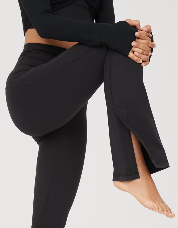 OFFLINE By Aerie The Hugger Split-Hem Bootcut Legging | Aerie
