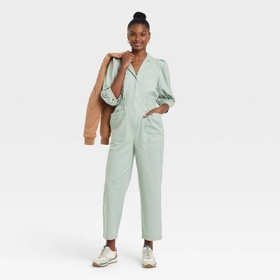 Women's Puff 3/4 Sleeve Boilersuit - Universal Thread™ | Target